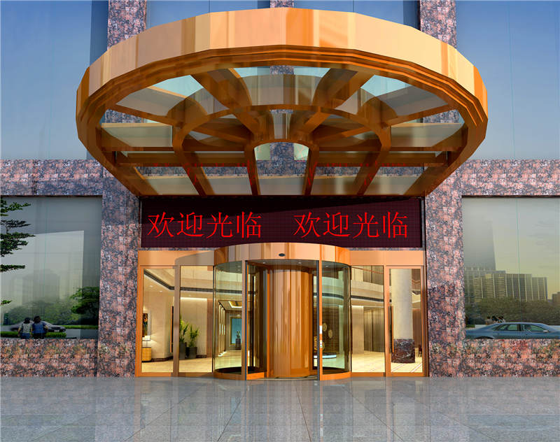 环柱旋转门